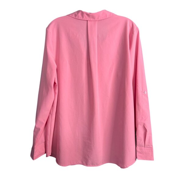 Passports Pink Button Down Shirt Modal Size L - Picture 4 of 6